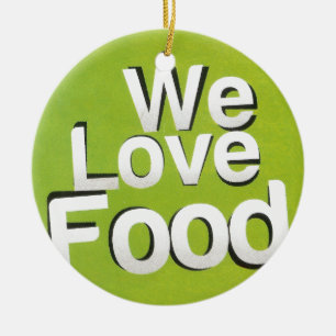 We love food ceramic tree decoration