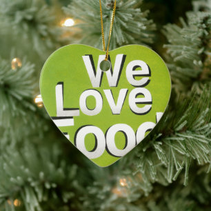 We love food ceramic tree decoration