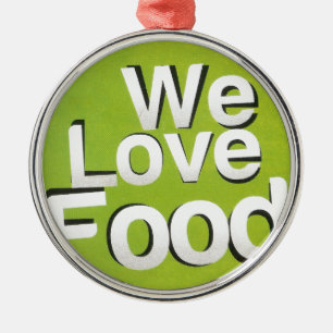 We love food metal tree decoration