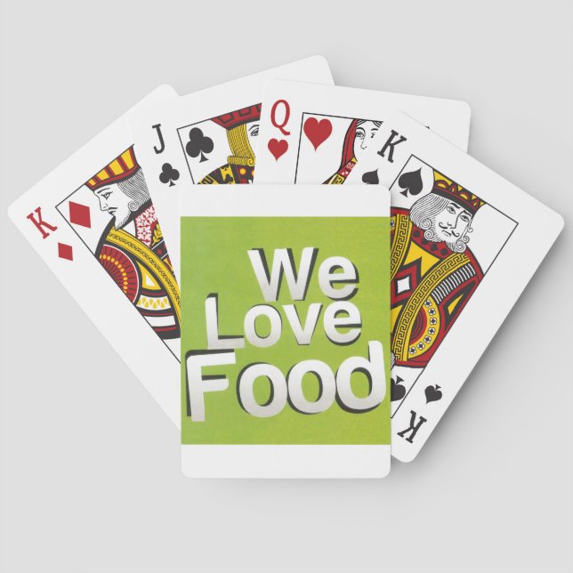 We love food playing cards (Back)