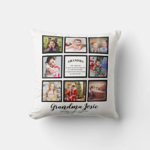 We Love Grandma Photo Collage Custom Branded Cushion