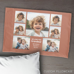 We Love Grandma - Photo Collage with 7 Photos Pillowcase