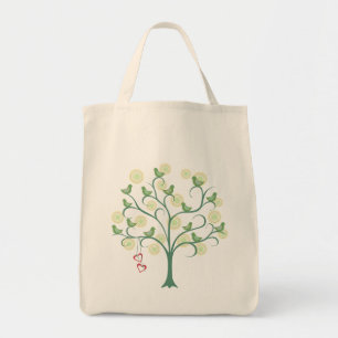 We Love Green Bird llustration Eco Tote Bag