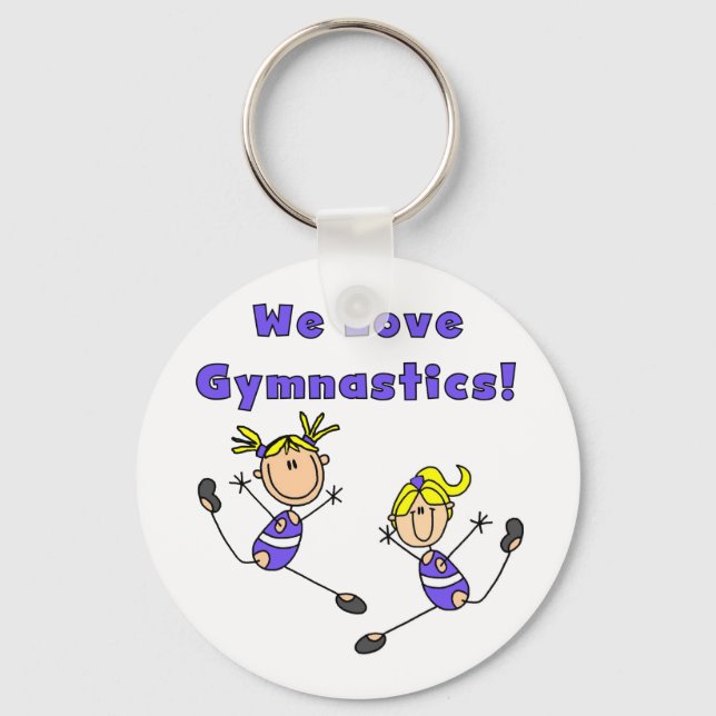 We Love Gymnastics Key Ring (Front)