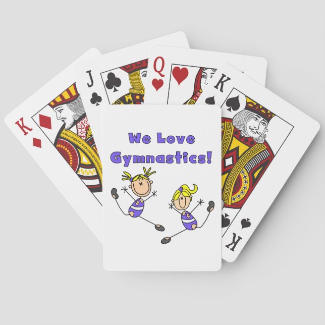 We Love Gymnastics Playing Cards (Back)