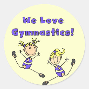 We Love Gymnastics Tshirts and Gifts Classic Round Sticker