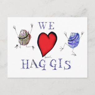 we love haggis postcard