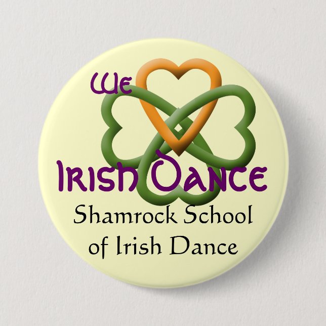 We love Irish Dance 7.5 Cm Round Badge (Front)