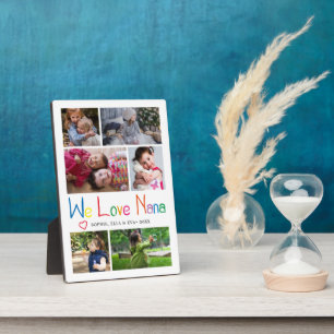 We Love Nana Photo Collage Plaque