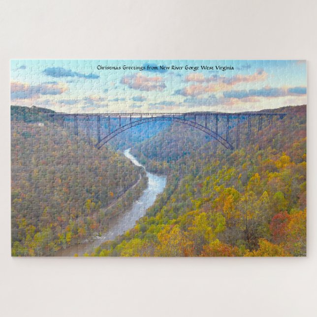 We love New River Gorge West Virginia. Jigsaw Puzz Jigsaw Puzzle (Horizontal)