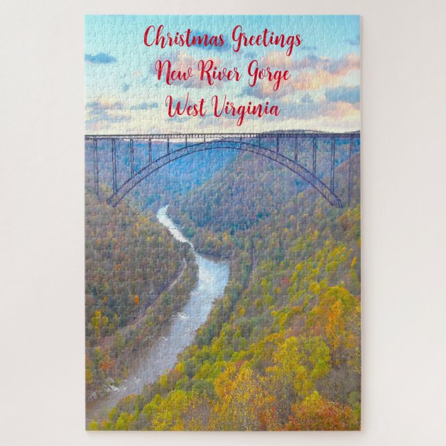 We love New River Gorge West Virginia. Jigsaw Puzzle (Vertical)