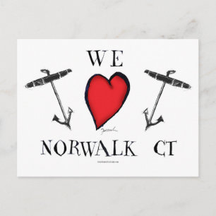 we love norwalk connecticut postcard