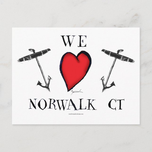 we love norwalk connecticut postcard (Front)