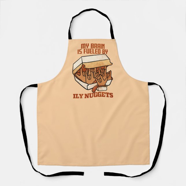 We Love Nuggets - Nugget Love - ASL ILY Obsession Apron (Front)