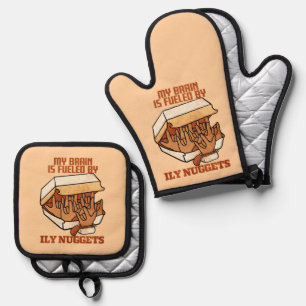 We Love Nuggets - Nugget Love - ASL ILY Obsession Oven Mitt & Pot Holder Set