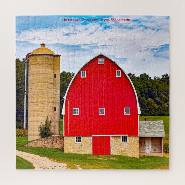 We love Old Barns in Wisconsin. Jigsaw Puzzle (Vertical)