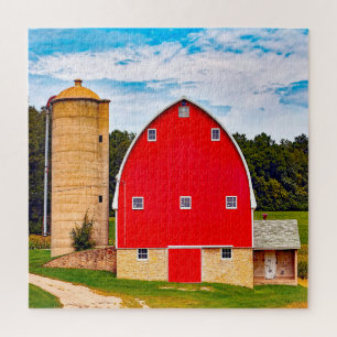 We love Old Barns in Wisconsin. Jigsaw Puzzle