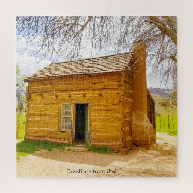 We Love Old Cabins in Utah Jigsaw Puzzle (Vertical)