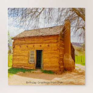 We Love Old Cabins in Utah Jigsaw Puzzle