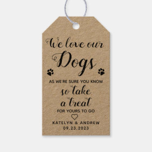 We Love Our Dogs Biscuit Bar Dog Treat Favour Gift Tags
