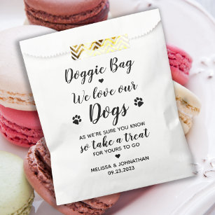 We Love Our Dogs Biscuit Bar Dog Treat Wedding Favour Bags