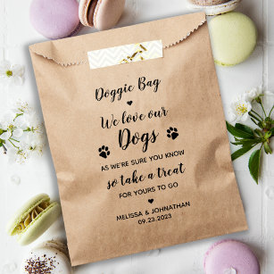 We Love Our Dogs Dog Treat Wedding Favour Bags