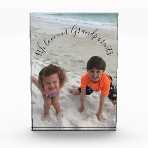 We Love Our Grandparents Custom Photo Grandkids  Block