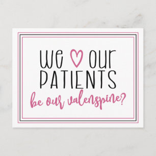 We love our patients, chiropractic postcard