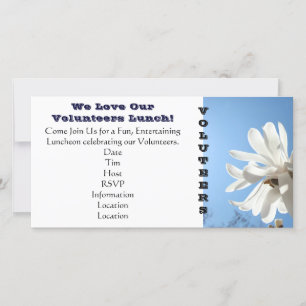 We Love Our VOLUNTEERS Lunch Invitations Thanks