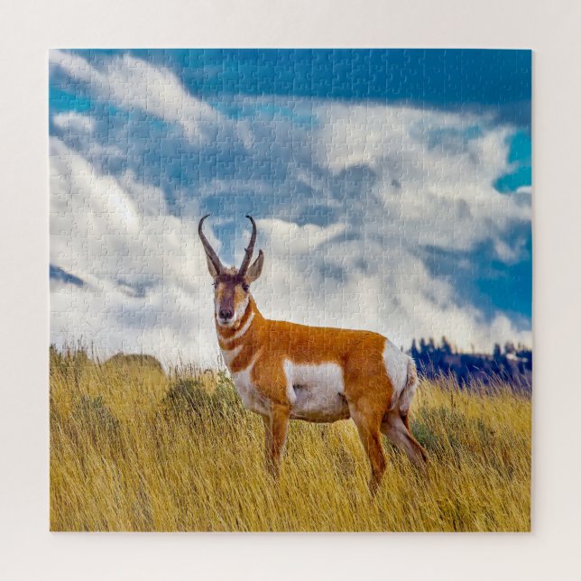 We Love  Prong Horn Deer Wyoming. Jigsaw Puzzle (Vertical)