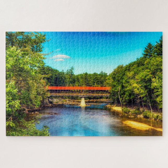We love Saco River New Hampshire Jigsaw Puzzle (Horizontal)
