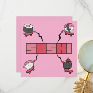 We Love Sushi - Sushi Love - ASL ILY Obsession Thank You Card