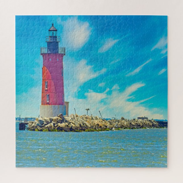 We Love the Light House Delaware Jigsaw Puzzle (Vertical)