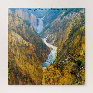 We Love  The Yellowstone River Wyoming. Jigsaw Puz Puzzle