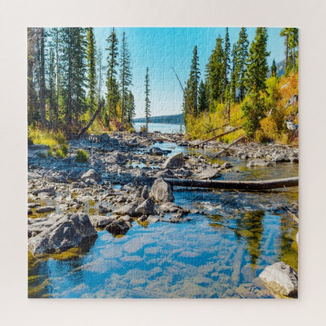 We Love  Tranquillity Lake Wyoming. Jigsaw Puzzle (Vertical)