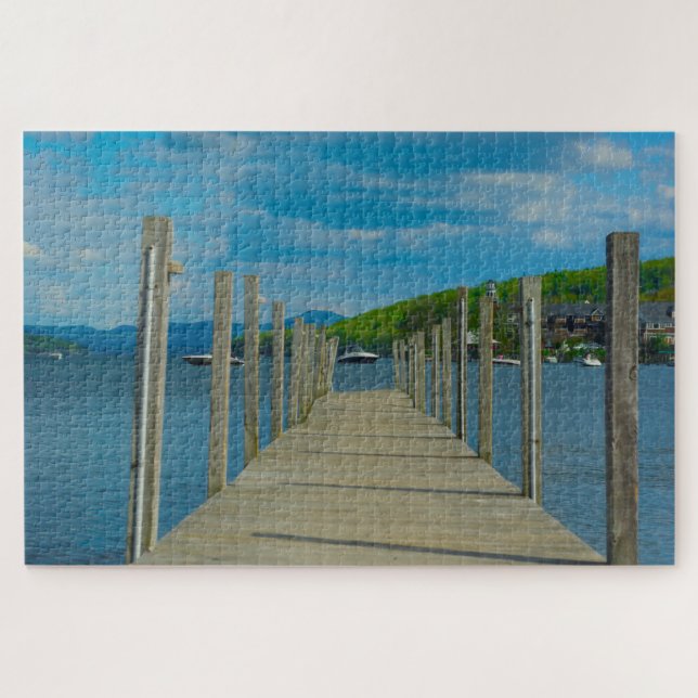 We love Vinnipausake Lake New Hampshire Jigsaw Puzzle (Horizontal)
