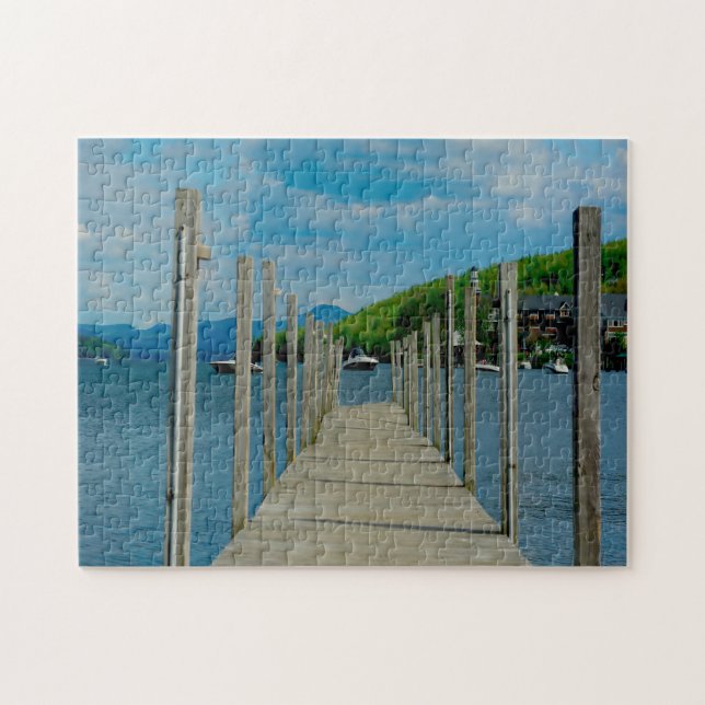 We love Vinnipausake Lake New Hampshire Jigsaw Puzzle (Horizontal)