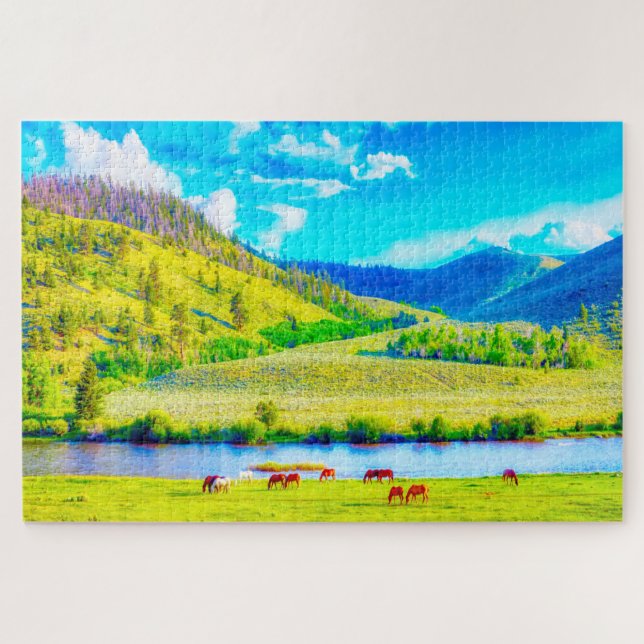 We love Wyoming Jigsaw Puzzle (Horizontal)