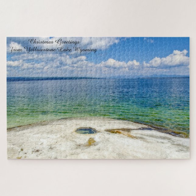 We love Yellowstone Lake Wyoming. Jigsaw Puzzle (Horizontal)