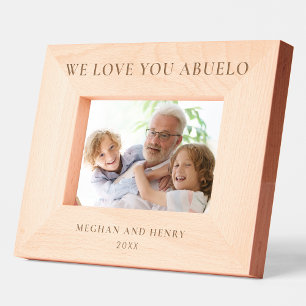 We Love You Abuelo Personalised Photo Frame Gift