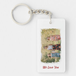 We Love You Best Dad Ever Photo Typography Script Key Ring