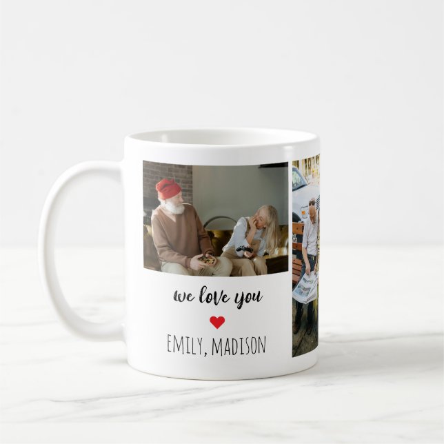 We Love You Custom Family Photo Collage Mug (Left)