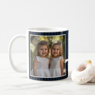 We Love You Dad 2 Photo Custom Stripe Modern P203 Coffee Mug