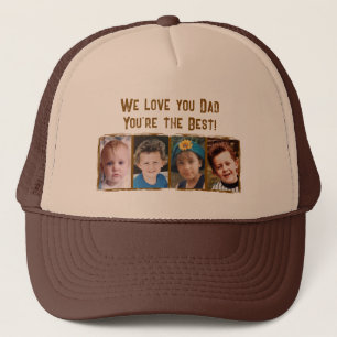 We love you dad 4 photos beige brown trucker hat