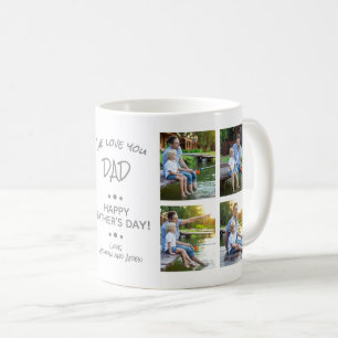 We Love You Dad 8-Photo Collage Happy Father's Day Coffee Mug