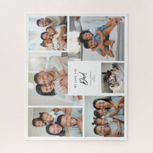 We Love You Dad Custom 6 Family Photo Collage Jigsaw Puzzle
