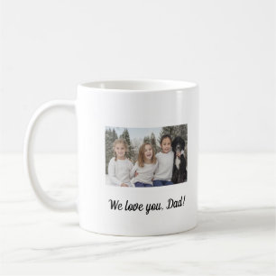 We love you Dad Custom photo collage simple modern Coffee Mug