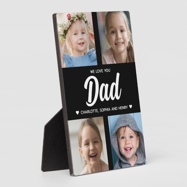 We Love You Dad Family Keepsake Photo Collage  Plaque (Side)