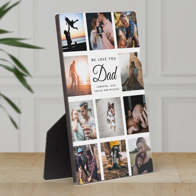 We Love you DAD Modern Trendy Elegant Father's Day Plaque (Creator Uploaded)