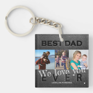 We love you dad personalised photos key ring